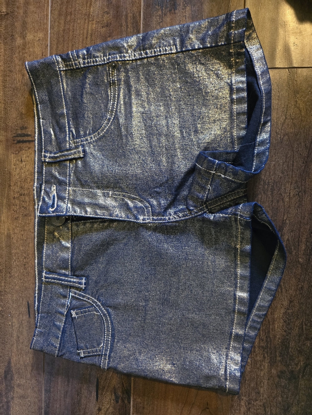 BOGO Metallic Denim Shorts